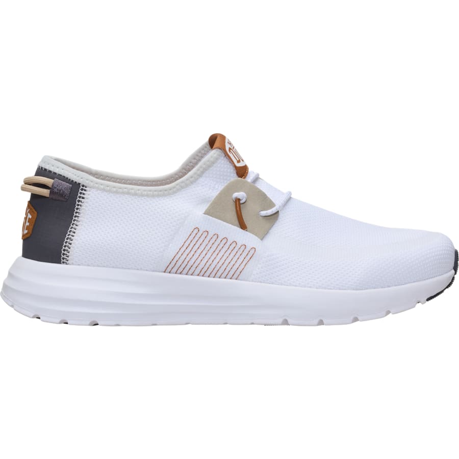 HEYDUDE | Men's Sneakers | Sirocco Stretch Sox - White/Multi | Size 9