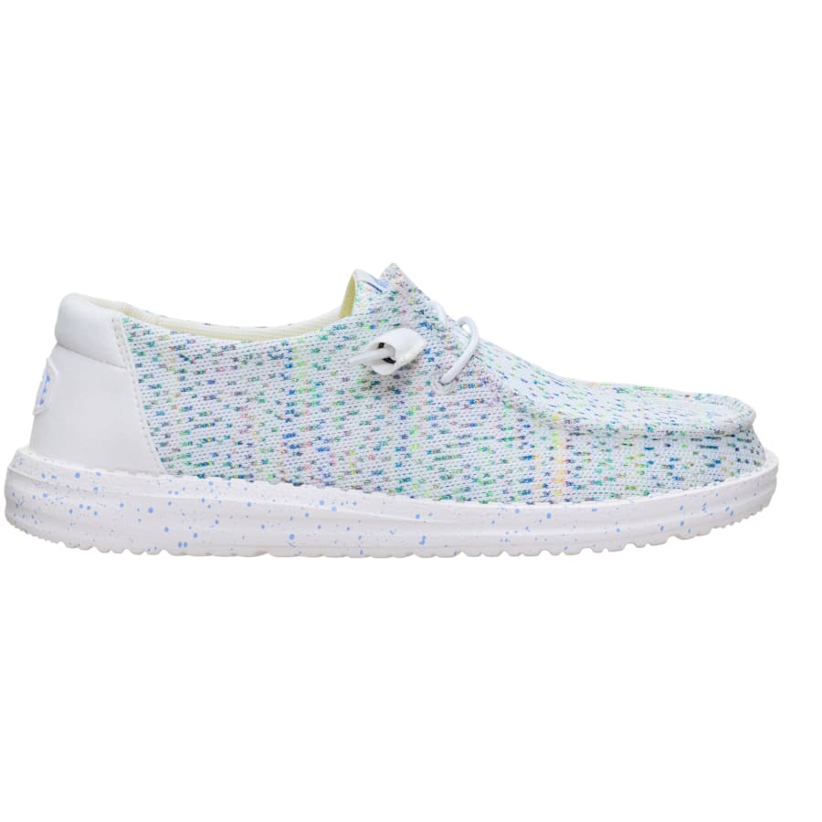HEYDUDE | Women's Casual | Wendy Stretch Speckle - White/Multi | Size 5