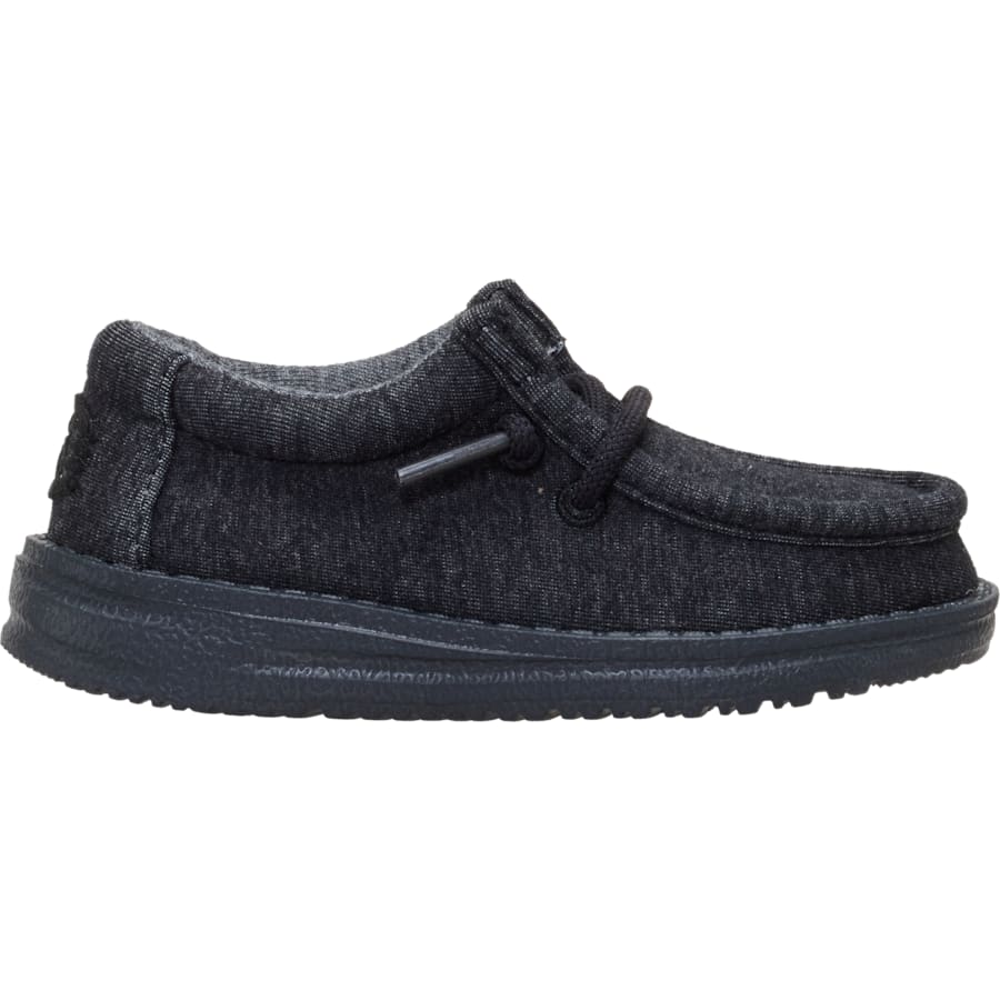 HEYDUDE | Little Kids' Shoes | Wally Toddler Stretch Jersey - Black | Size 9