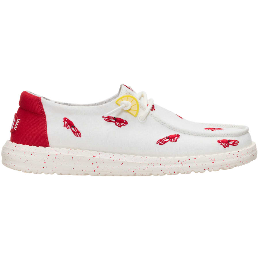 HEYDUDE | Women's Shoes | Wendy Embroidered Crawfish - White/Multi | Size 9