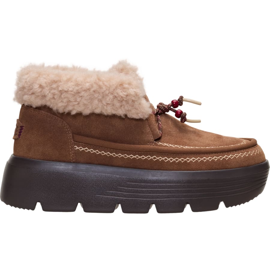 HEYDUDE | Women's Casual | Austin Edge Lounge Suede - Cognac | Size 6