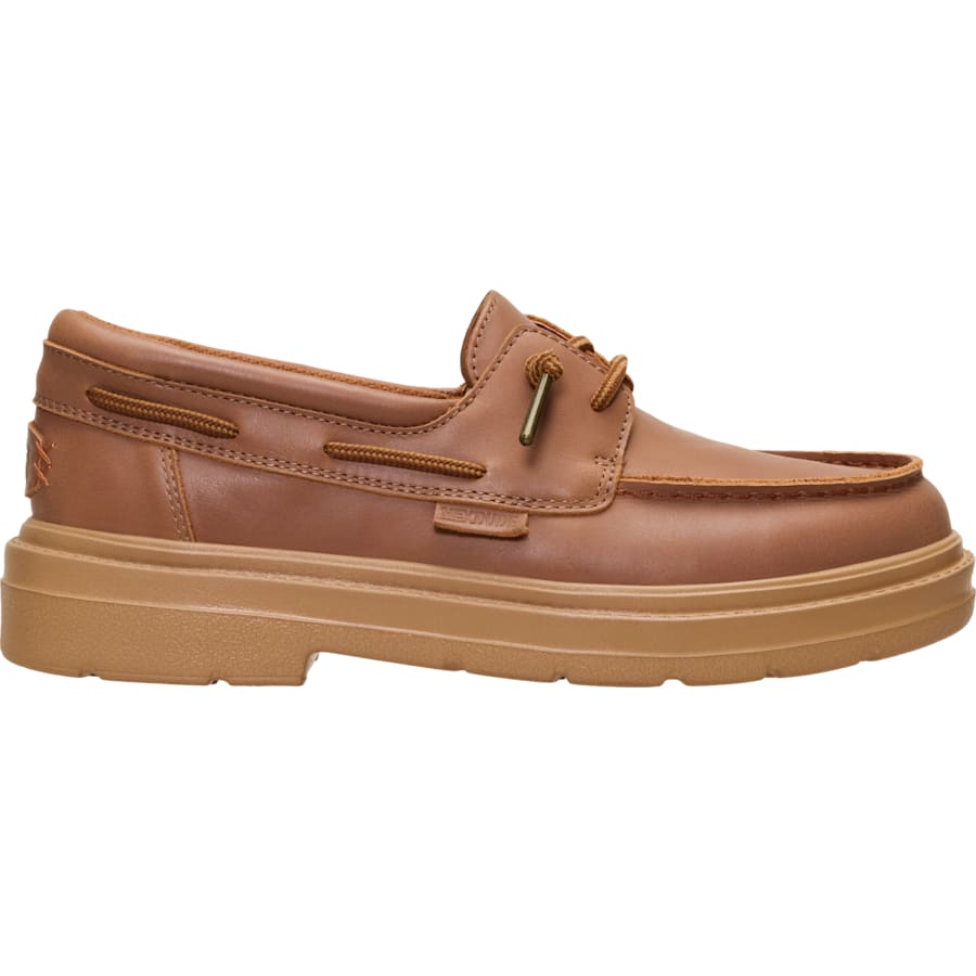 HEYDUDE | Women's Casual | Sienna Boat Leather - Cognac | Size 9