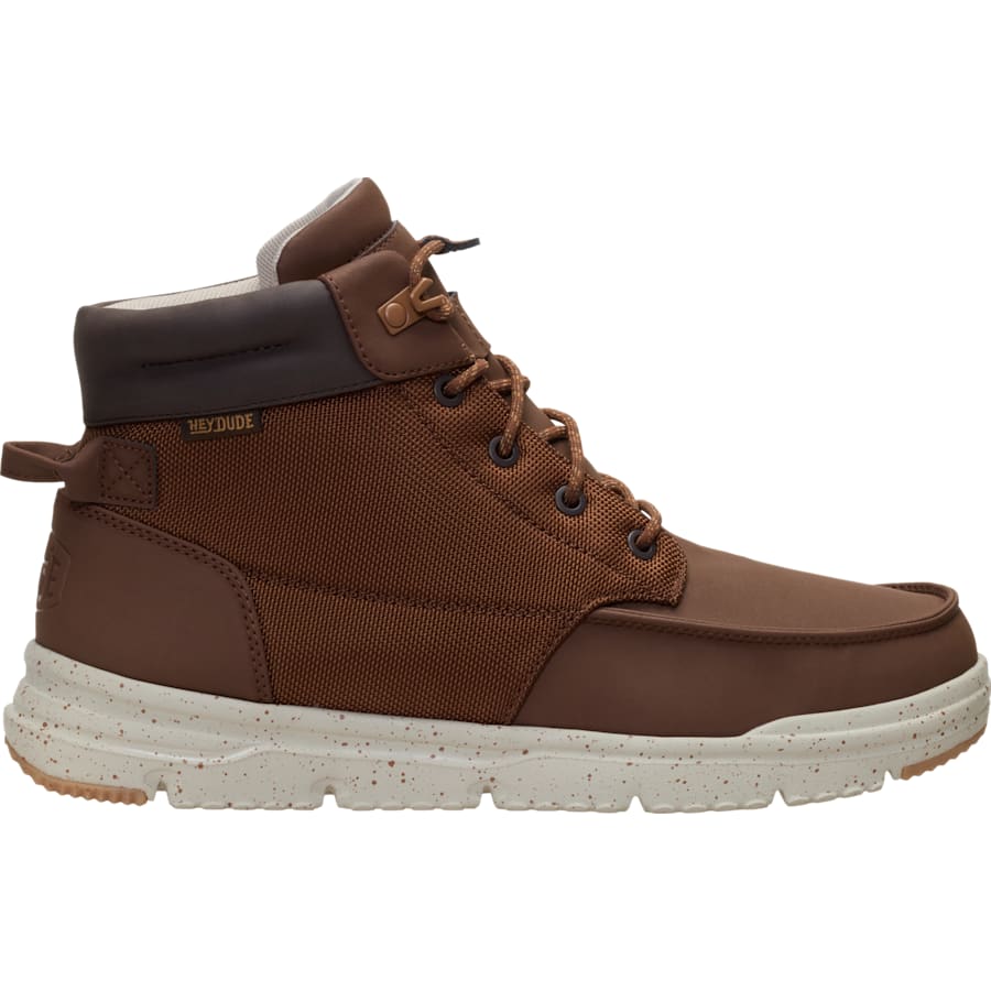 HEYDUDE | Men's Casual | Bradley II Nylon Waterproof - Downtown Brown/Multi | Size 8
