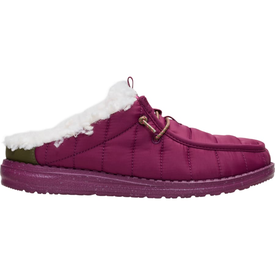 HEYDUDE | Women's Mules | Wendy Slip Camp - Fig Purple | Size 8