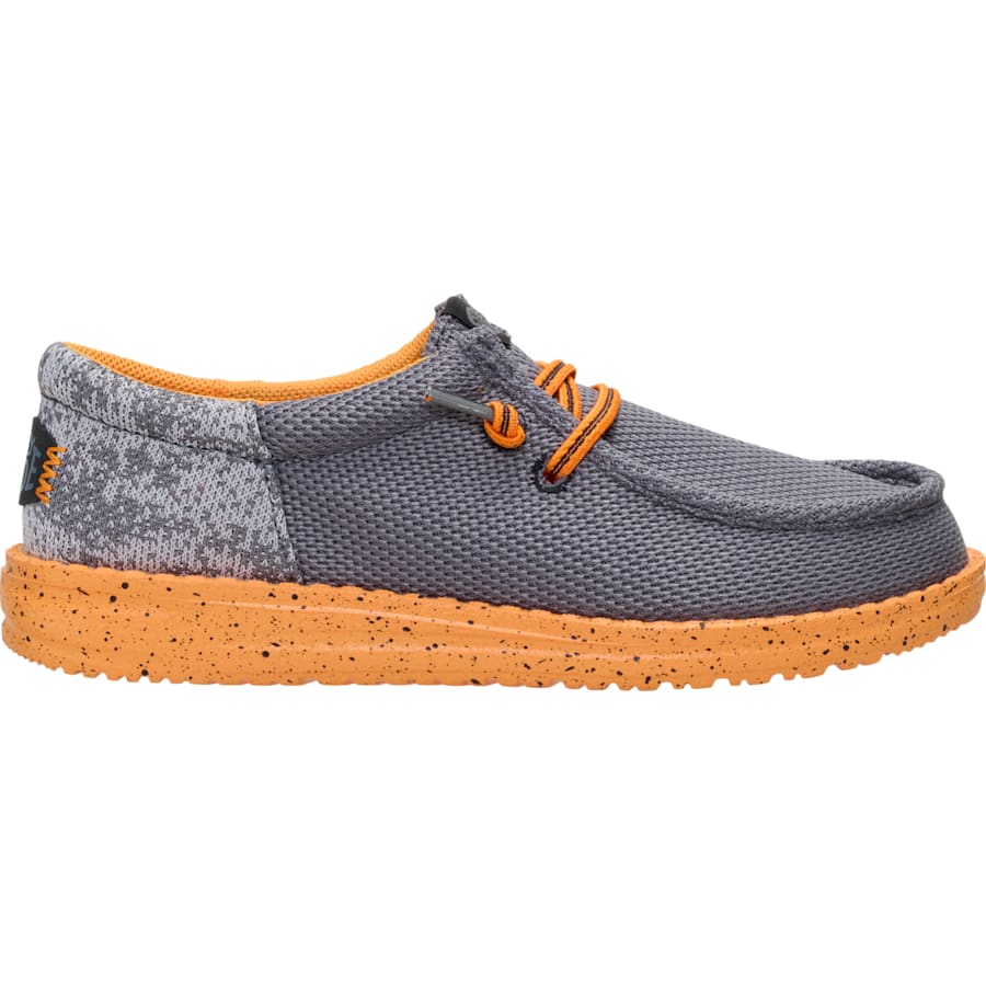 HEYDUDE | Boys Shoes | Wally Funk Youth Gradient Mesh - Grey/Multi | Size 4