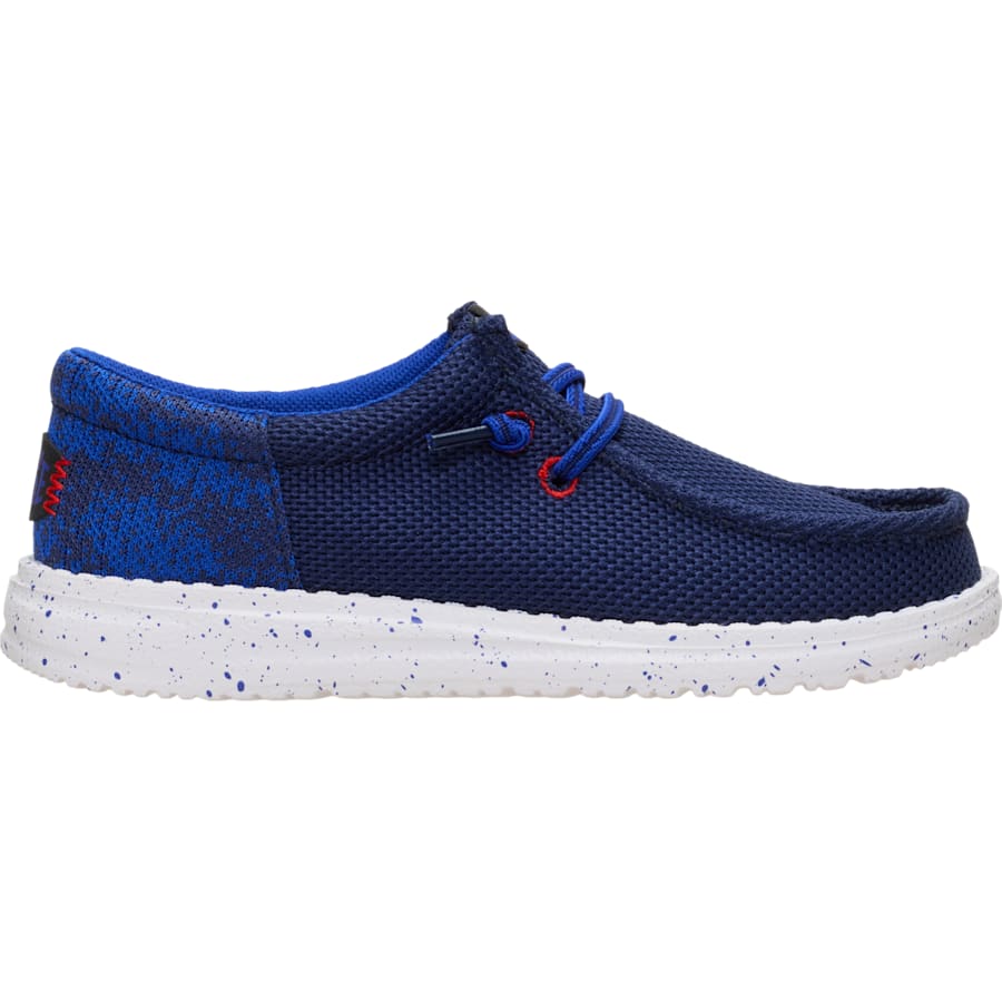 HEYDUDE | Boys Shoes | Wally Funk Youth Gradient Mesh - Navy/Multi | Size 5