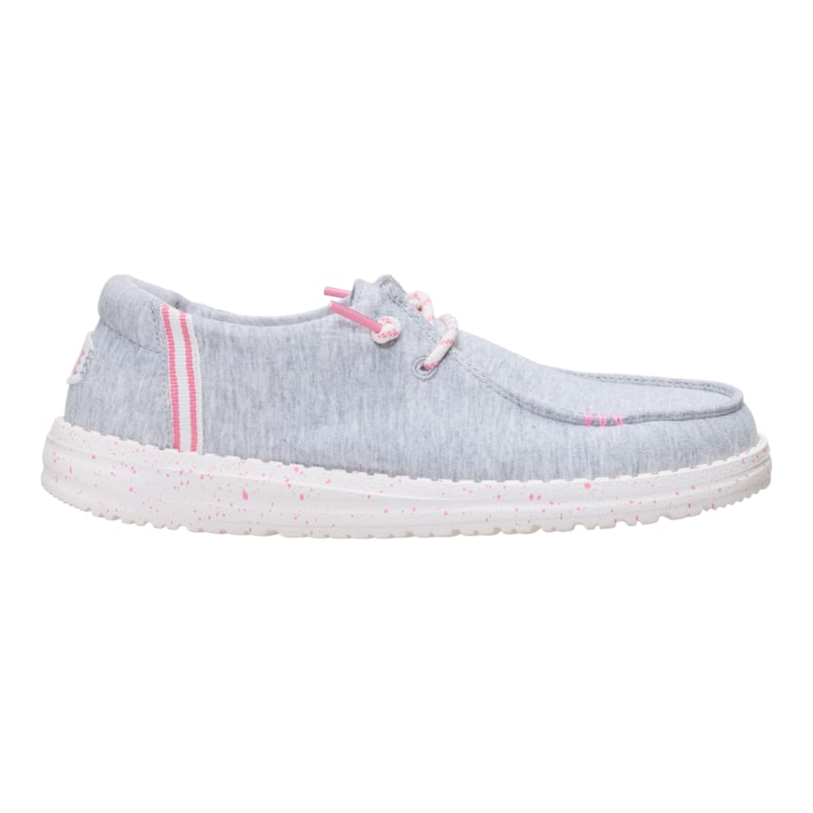 HEYDUDE | Women's Shoes | Wendy Stretch Jersey Varsity - Medium Grey | Size 12