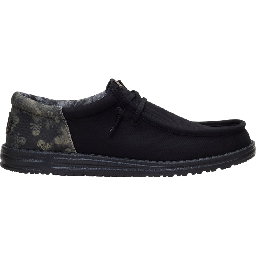HEYDUDE | Men's Casual | Wally Funk Distressed Skulls - Black/Multi | Size 9