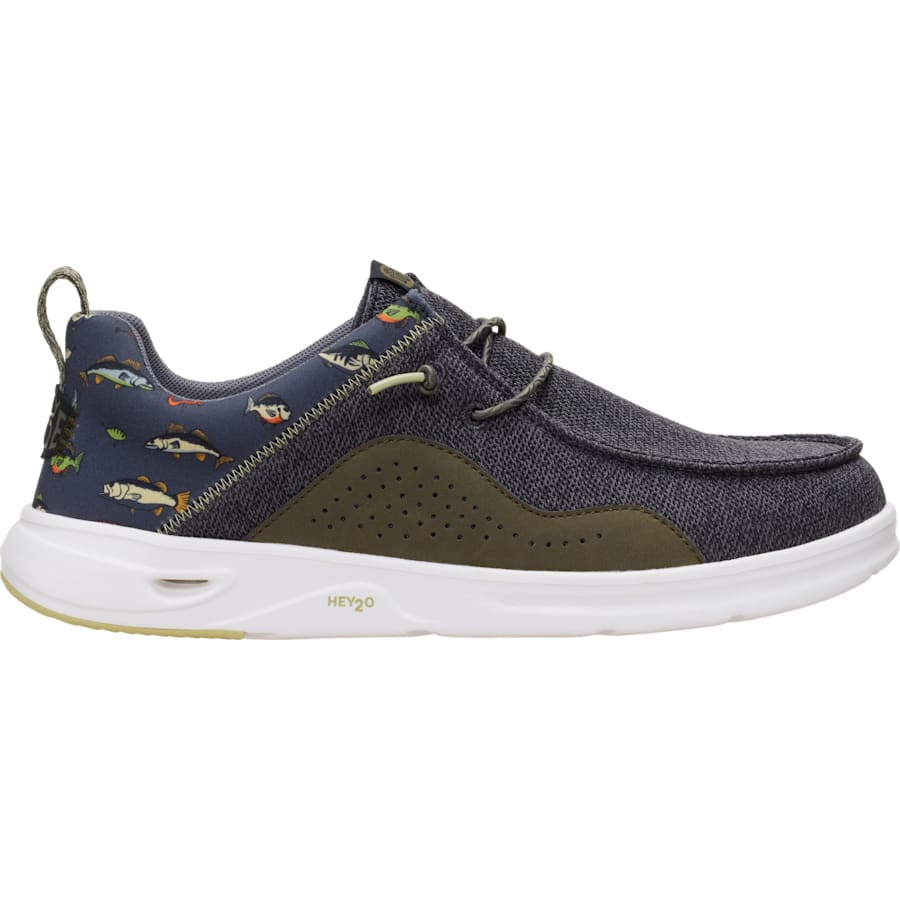 HEYDUDE | Men's Casual | Wally Hey2O Fishing - Black Oyster/Multi | Size 7