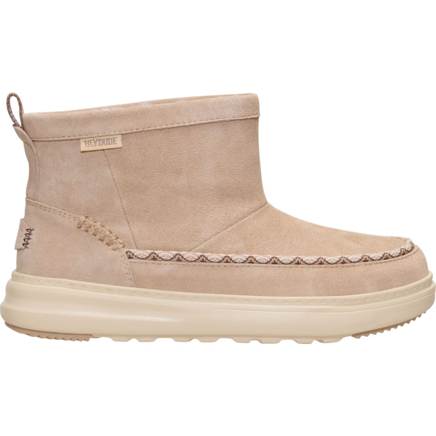HEYDUDE | Women's Casual | Remi Toastee Boot Suede - Sesame | Size 8