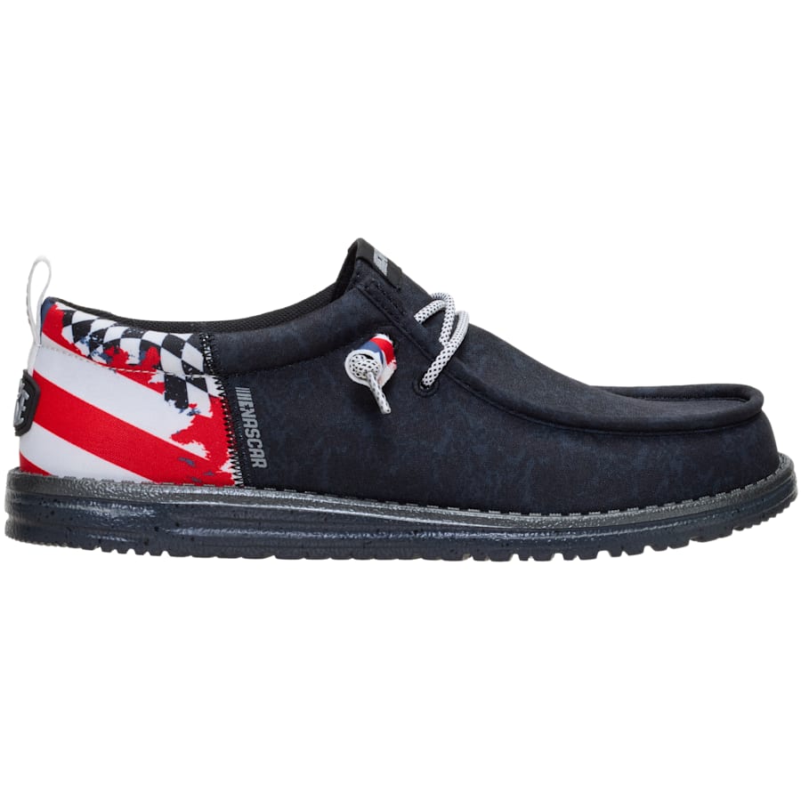 HEYDUDE | Men's Casual | Wally Funk NASCAR Merica - Black/Red | Size 9