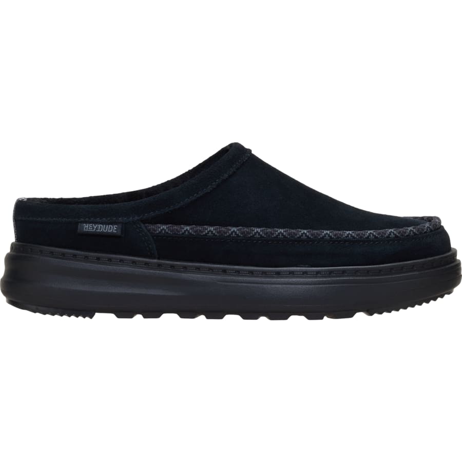 HEYDUDE | Women's Casual | Remi Toastee Clog Suede - Black/Black | Size 12