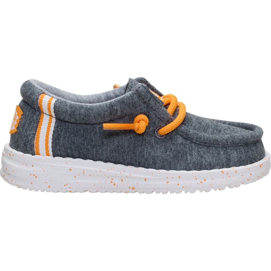 HEYDUDE - CA HEYDUDE | Boys Shoes | Wally Toddler Stretch Jersey Varsity - Black/Grey | Size 10 - $64.99 at Heydude