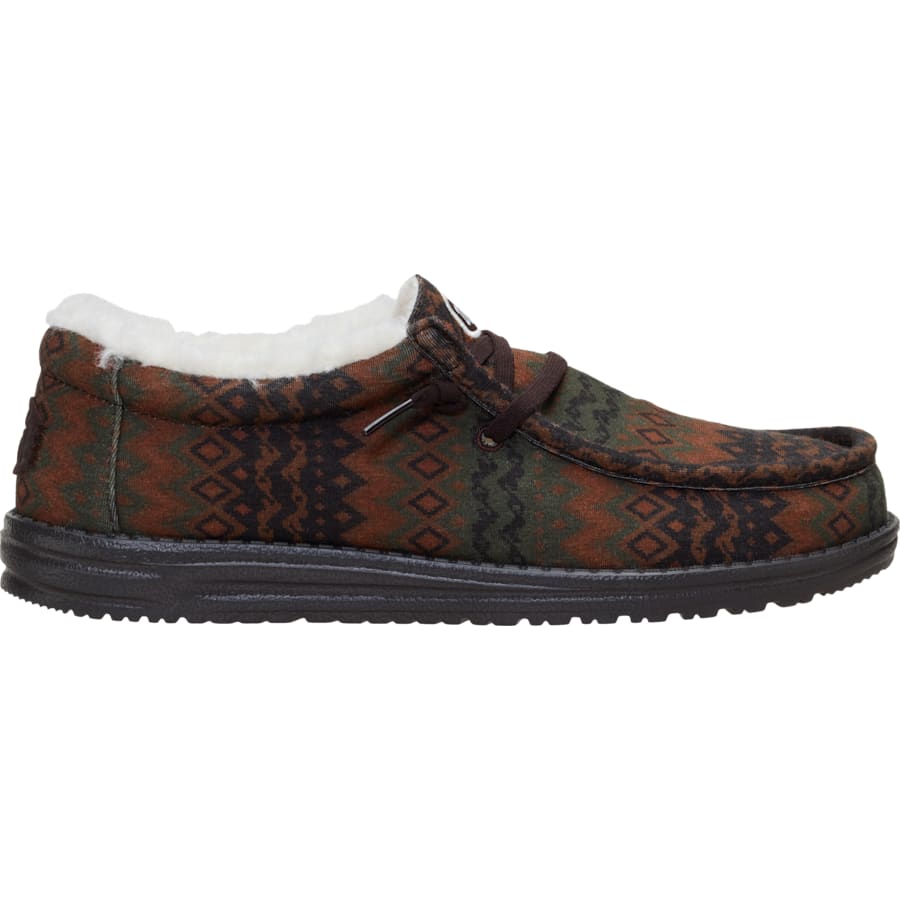 HEYDUDE | Men's Casual | Wally Stretch Jersey Fair Isle - Partridge/Multi | Size 9