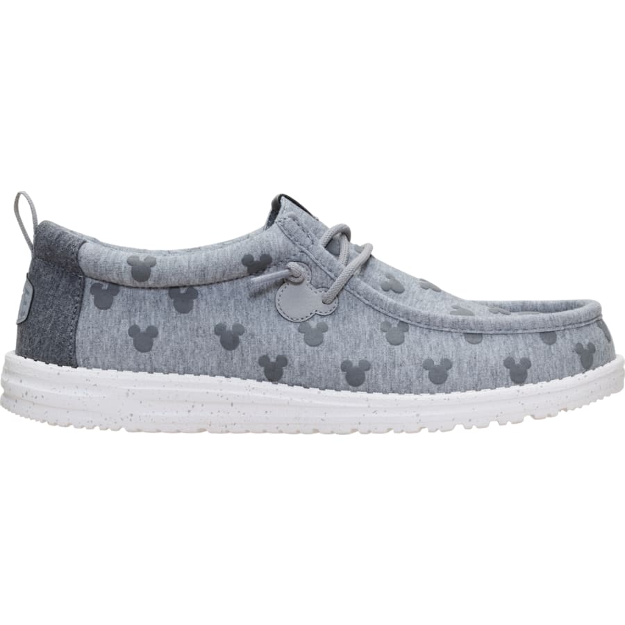 HEYDUDE - CA Men's Shoes | Disney's Mickey Mouse x HEYDUDE Wally Mickey Stretch Jersey - Grey/Multi | Size 13 - $119.99 at Heydude