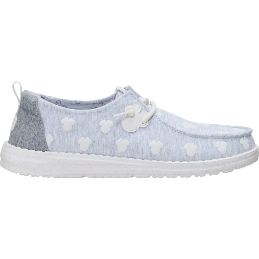 HEYDUDE - CA Women's Shoes | Disney's Minnie Mouse x HEYDUDE Wendy Minnie Stretch Jersey - Grey/Multi | Size 5 - $119.99 at Heydude