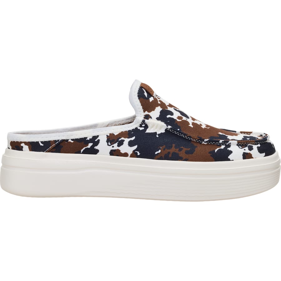 HEYDUDE | Women's Casual | Austin Lift Cow - Ivory/Cow | Size 8
