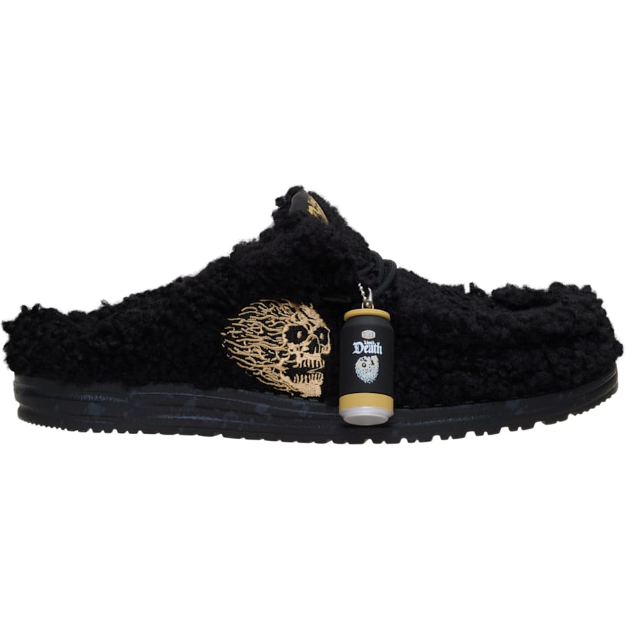HEYDUDE | Men's Casual | Liquid Death x Wally Slaughter Slipper - Black/Gold | Size 9