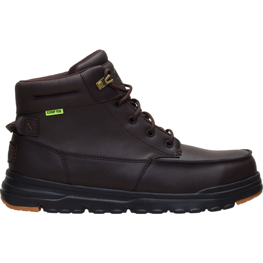 HEYDUDE - CA HEYDUDE | Men's Boots | Bradley II Work CT Leather - Chocolate Torte/Multi | Size 10 - $204.99 at Heydude