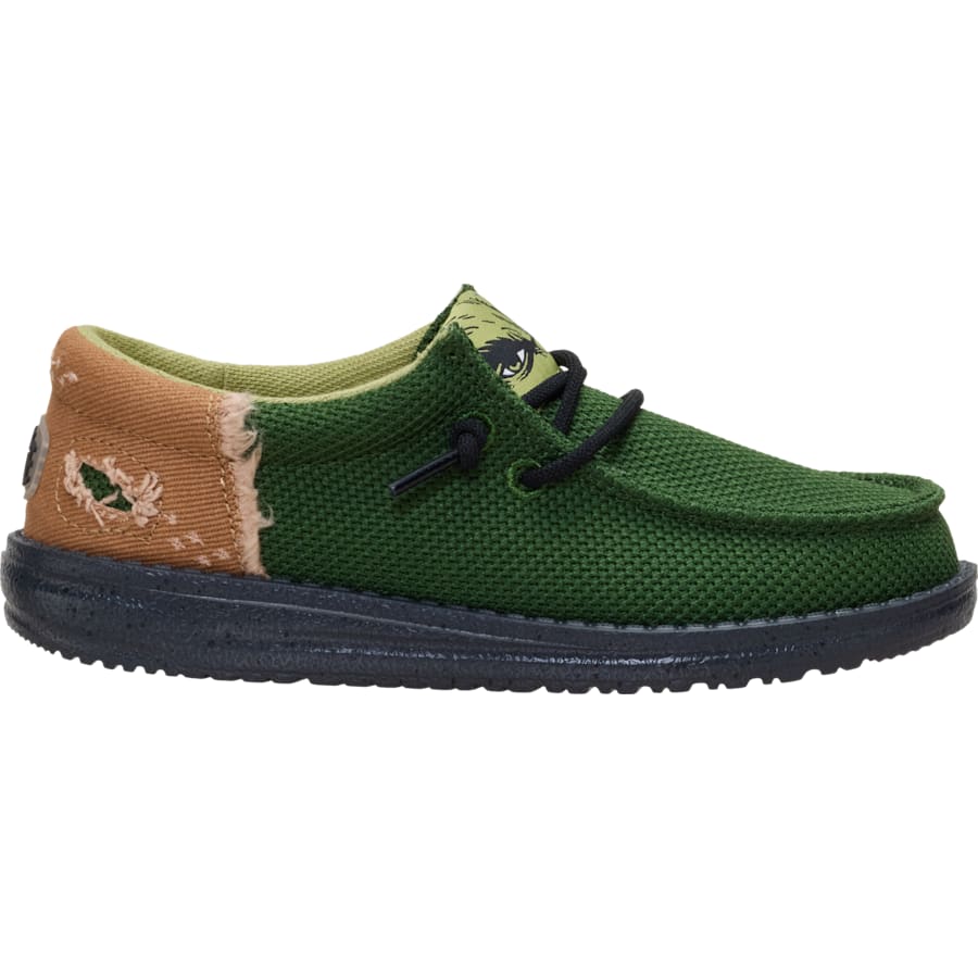 HEYDUDE - CA Boys Shoes | Marvel Studios x HeyDude Wally Funk Hulk Youth - Green/Brown | Size 4 - $89.99 at Heydude