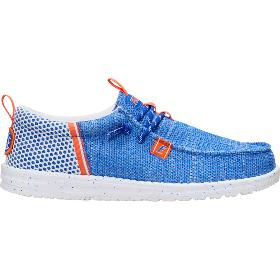 HEYDUDE | Men's Casual | Florida Gators Wally Funk Stretch Sox - Varsity Blue/Orange | Size 9