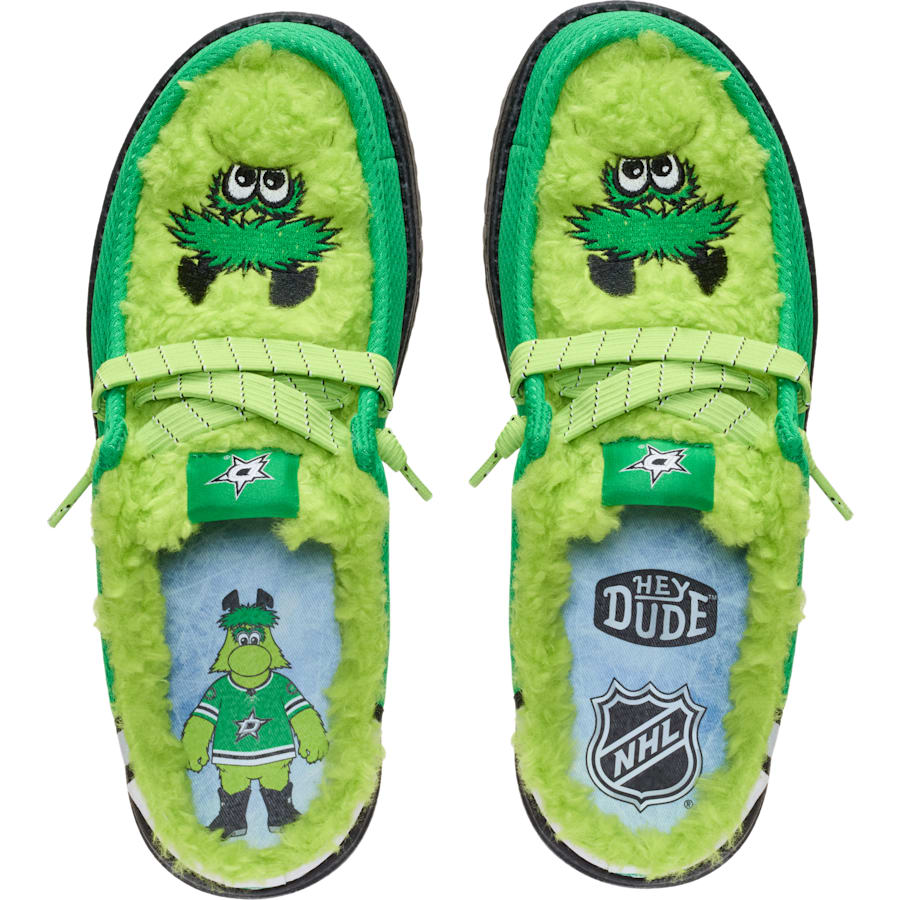 HEYDUDE | Men's Casual | Wally Slipper NHL VICTOR E GREEN - Green Burst | Size 14