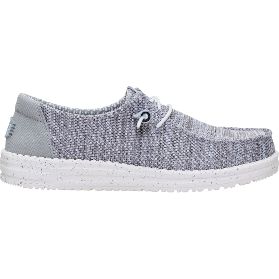HEYDUDE | Women's Casual | Wendy SE Stretch Sox - Light Grey | Size 5