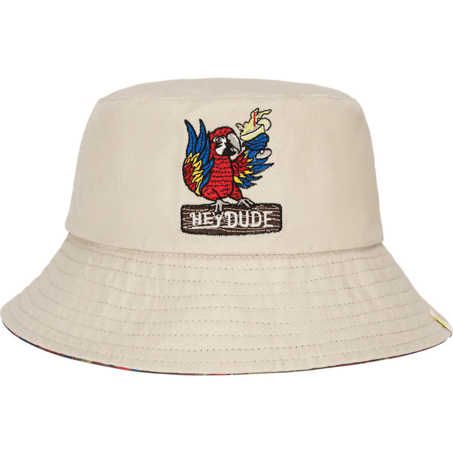 HEYDUDE | Men's Shoes | Margaritaville Bucket Hat BnW - Island Fossil