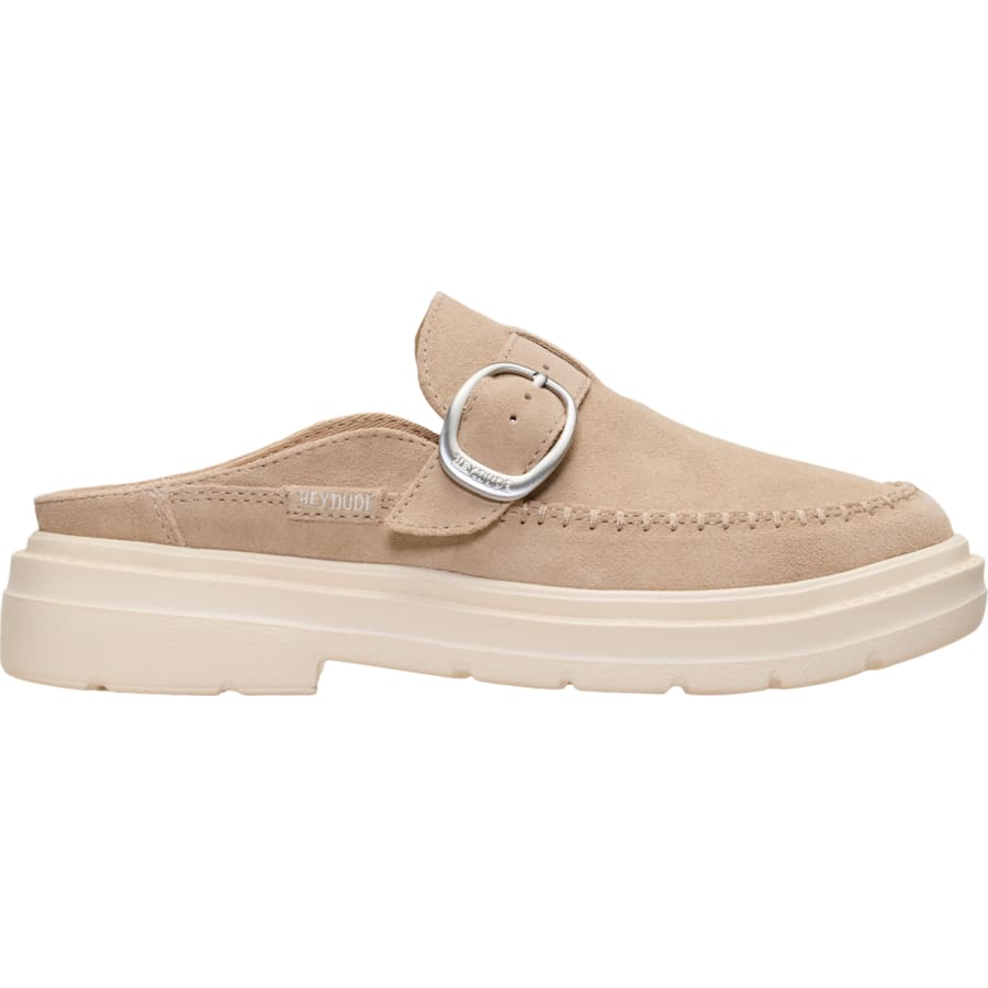 HEYDUDE | Women's Casual | Sienna Clog Suede - Sesame | Size 7