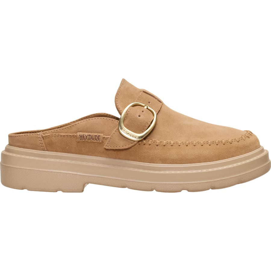 HEYDUDE | Women's Casual | Sienna Clog Suede - Tobacco Brown | Size 9