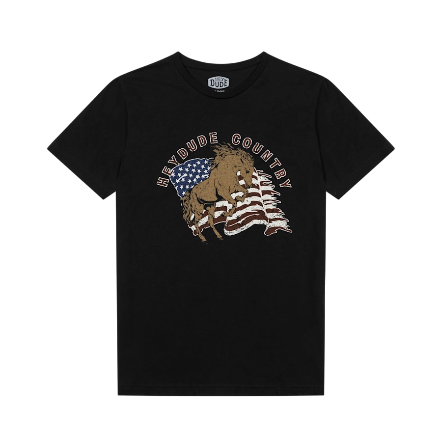 HEYDUDE - CA HEYDUDE | Men's Casual | Stars and Stallions T-Shirt - Black | Size XL - $44.99 at Heydude