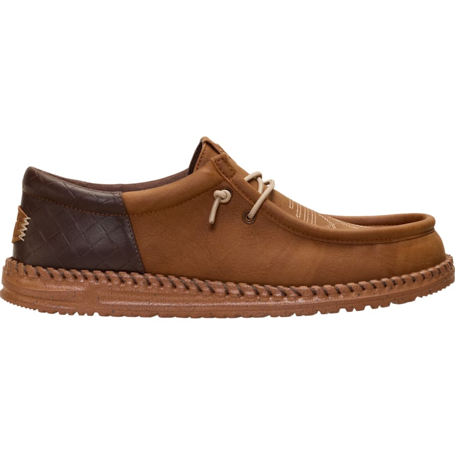 HEYDUDE | Men's Casual | Wally Funk Western Classic - Shaved Chocolate/Multi | Size 9