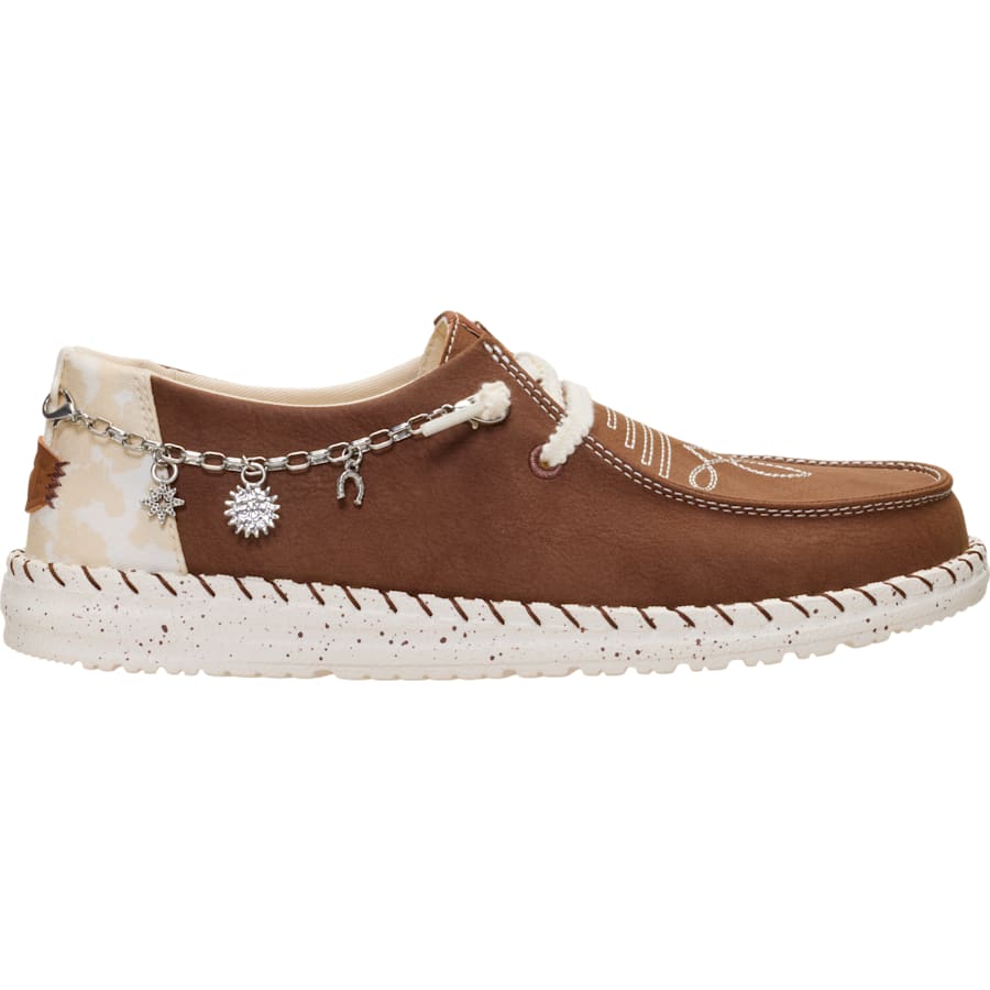 HEYDUDE | Women's Casual | Wendy Showstopper - Downtown Brown/Multi | Size 9