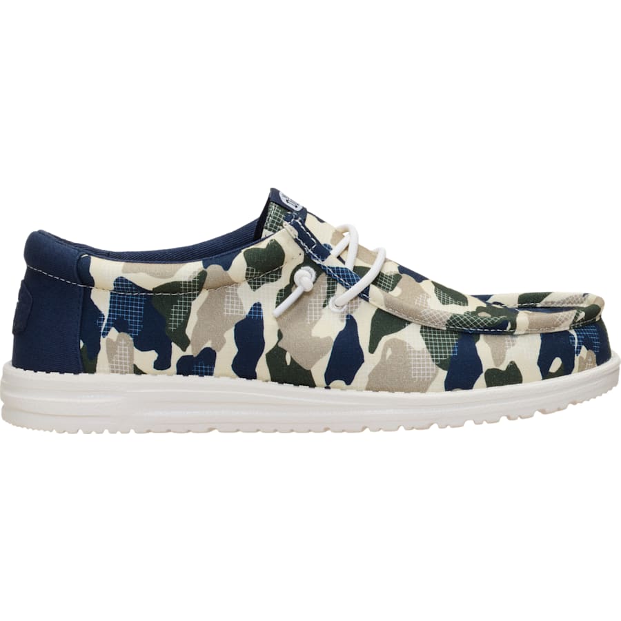 HEYDUDE | Men's Casual | Wally Ground Camo - Navy Blazer/Multi | Size 9
