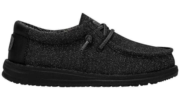 Heydude Unisex Kids Black Wally Youth Basic