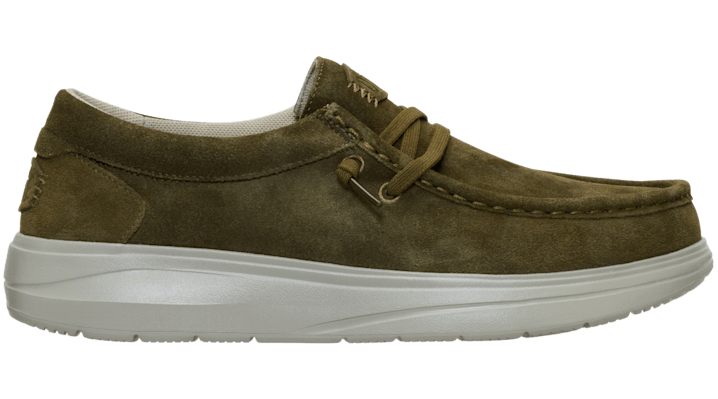 Heydude Men's Dark Olive/Stone Grey Wally Comf Suede