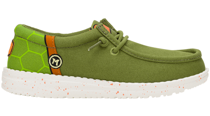 Heydude Unisex Kids Evergreen/Multi Wally Funk Youth X Tmnt Mikey
