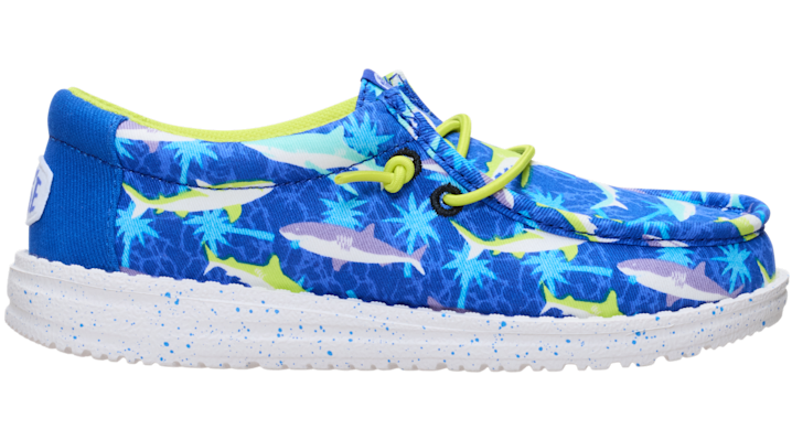 Heydude Unisex Kids Blue/Multi Wally Youth Shark