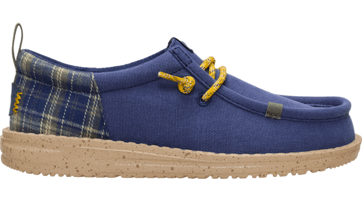 Heydude Unisex Kids Navy/Multi Wally Funk Youth Plaid