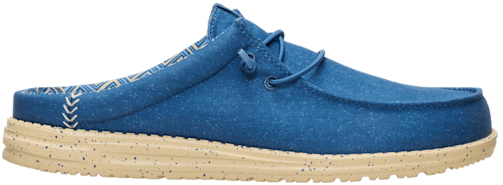 Hey Dude Wally Stretch Blue Size 10 Men\'s Slip On Canvas Loafers Tropical Lining Amazon.com | HEYDUDE Men main image 3
