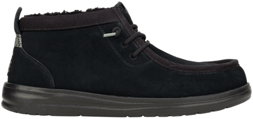Bottines Plates Hey Dude Wally Mid Grip R Warmth Pour Homme - Tige En Cuir, Doublure Textile - Couleur Marron