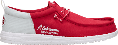 Alabama Crimson Tide Hey Dude Men\'s Size 9 Casual Slip-On Shoes - Red/White Men main image 4